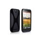 Yousave Accessories HT-DA02-Z058 Silicone Gel Case for HTC One SV Black (Accessory)