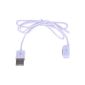 White Magnetic USB Charging Cable for Sony Xperia Z Ultra / Z1 / LT39i (Wireless Phone Accessory)