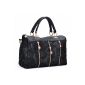 Moonar ® handbag Lace Female Hand / Shoulder / Strap Synthetic Leather Double Strap (Black) (Luggage)