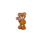Nici classic bear 4.4cm * 7cm Hotfix Patch Application Teddy Bear Teddy dark brown animal animals (Toys)