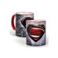 Superman Man of Steel Logo cup licensed circulating printed dishwasher safe ceramic (household goods)
