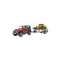 Bruder - 2924 - Miniature Vehicle - Jeep Wrangler Unlimited with trailer and loader Caterpillar (Toy)