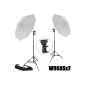 Studio Set Studio Flash DynaSun 2xW968 Flash Bracket Holder stand studio umbrella for Speedlight flash (Electronics)
