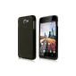Shell Ultra Fine Flex Gel TPU for Archos 50 HELIUM 4G / 50b HELIUM - Collection Transparent Mat - Black - by PrimaCase (Electronics)
