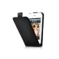 Kobert Goods Leather Flip Case iPhone 4 4S Case Cover Leather Case iPhone 4S 4 Case in Black with magnetic closure (Electronics)