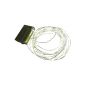 LED String battery lights with timer 60 Micro drops on flexible silver wire