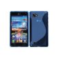 Silicone Case LG Optimus 4X HD P880 - Blue - PhoneNatic ​​Hard Case Cover Protective Case + Screen Protector (Electronics)
