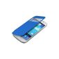kwmobile® practical and chic flap protective case for Samsung Galaxy S4 Mini i9190 / i9195 in Light Blue (Electronics)