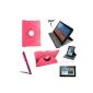FUNNYGSM - CASE COVER FOR SAMSUNG LUXURY ROSE GALAXY TAB 2 10.1 P5100 P5110 ROSE + PEN + SCREEN FILM