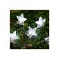 Solar Fairy Lights with 30 stars Christmas 9 meters in length with 2 x 1.2 volt battery STAR (Electronics)