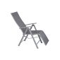 Ultranatura relaxing armrests Aluminium chair, Korfu range - 73 x 60 x 112 cm, Grey (Garden)