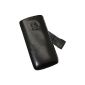 Original Suncase genuine leather bag (flap with retreat function) for Sony Ericsson Xperia Ray in black (Accessories)