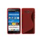 Huawei Ascend Y530 PhoneNatic ​​Case Silicone Red S-Style Bag Ascend Y530 Case + Protector (Electronics)