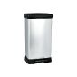 Curver 02162-582-00 waste containers Deco B Metallics with pedal 50 L, silver (household goods)