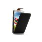 iProtect Art Leather Flip Case Samsung Galaxy S4 Case Retro Black (Electronics)