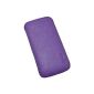 Suncase Original Genuine Leather Case with retreat function for Samsung Galaxy S4 i9505 full grain-purple (Accessories)