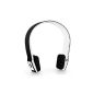Auna Air 300 Design Bluetooth Headset stylish Bluetooth Headset with music and telephone management on the ear (padded 250 hours standby, incl. USB charging cable) Black and White (Electronics)