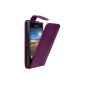 Purple Leather Case Cover for LG E610 Hinged Optimus L5 - Flip Case Cover + 2 Screen Protector (Electronics)
