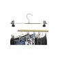Hangers 10 St. clamp bracket of metal, sliding metal clips 40cm (trouser or skirt hanger) (household goods)