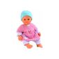 Smoby - 160165 - Doll and Mini Doll - Baby Nurse Baby love with A Pink Dress Knit Together, A and Bonnet Jersey Leggings - 32 cm - Blue (Toy)