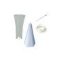 Trend Light 860 563 Candlemould Penta cone, large, 76 x 174 mm, including wick 1 m plus wick holder and Instructions (household goods)