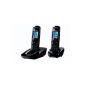 Panasonic KX-TG8412FRB Cordless DECT / GAP Duo Hands Free SMS LCD screen 2 