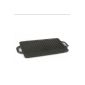 Cast iron hotplate and grill 38 cm * SEASONED * (Garden & Outdoors)