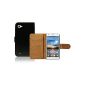 Black Protective PU Leather Case Wallet Case Case For LG Optimus 4X HD P880 (Wireless Phone Accessory)