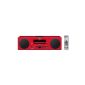 Yamaha MCRB142RD Stereo Bluetooth with FM Tuner / CD / iPod docking station and iPhone Red (Electronics)