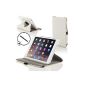 ForeFront Cases® Case for iPad mini - leatherette - Rotating / Rotating Stand function - Magnetic Auto Sleep / Wake function - included stylus - White (Electronics)