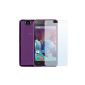 Shell Ultra Fine for Wiko Highway / Highway 4G - Clear Matte Collection - Purple + 3 Movies Screen Protectors - by PrimaCase (Electronics)