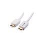 Cable Matters 2m High Speed ​​HDMI White Cable 4Kx2K 3D HD Displays (Electronics)