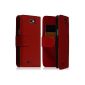 Seluxion - Pouch Case Wallet Case for Samsung Galaxy Note 2 RED color (Electronics)