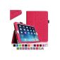 Fintie Apple iPad Folio Case Cover Air Leather Protective Carrying Case Case - Slim Fit Leather Smart Cover with auto sleep / wake function for iPad Air 5 (5th Generation) - Magenta (Electronics)