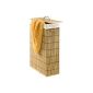 WENKO 7879500 Laundry Bin stopgap - extra narrow, bamboo, 39 x 60 x 18.5 cm, Brown (Kitchen)