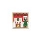 Kit wall decoration - House for Christmas - cozy room - Fir, fireplace, festive garlands (Kitchen)