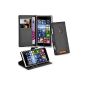 Cadorabo ®!  PU Leather Pattern Protective Case Book Style for Nokia Lumia 830 in black (Electronics)