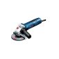 Bosch Professional Angle Grinder GWS 7-125, 125 mm wheel diameter, 720 W, additional handle, safety guard, flat-pin spanner (tool)