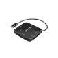 [SD TF MS M2 Kate reader OTG HUB] Inateck external USB 2.0 OTG Karterleser (Card Reader) Micro Hub | Multi-in-1 OTG adapter 3xUSB 2.0 ports | SD (HC), Memory Stick, Memory Stick Micro, TF Card Reader | application for smartphone / tablet, compatible with all OTG-enabled devices (electronics)