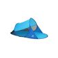 CampFeuer® - automatic beach tent, UV50 +, Pop Up beach tent, beach tent (Blue / Light Blue)