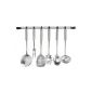 Kitchen bar Kitchen bar Kitchen gadgets stainless steel with 6 hooks adjustable 56 cm (household goods)