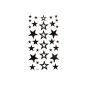 Kinghorse waterproof non-toxic temporary tattoos new fixed hollow five-pointed star (Toys)