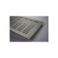 Aluminum ventilation grille web plate heater cover 150mm x 400mm stainless steel finish