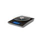 Smart Weigh Digital kitchen scale with glass platform for removing weight, high-precision sensors, touch buttons for clicking "Confirm", large backlit LCD, Black