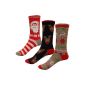Women's socks with patterns, motif Christmas, gr 37-42 - 3 pairs (Textiles)