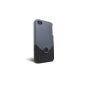 iFrogz IP4GLO-GMT / BLK polycarbonate protective cover for iPhone 4 Black / Grey (Wireless Phone Accessory)