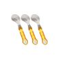 Vital Baby 3 Curved Spoons - Stainless Steel - Orange / Yellow - Phase 4 - 12 months More (Baby Care)