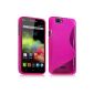 Seluxion - Cover Case S-Line Case for Wiko Rainbow color Fuchsia Pink + Protective Film (Electronics)