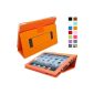 Snugg ™ Case for iPad 2 - Smart Cover With Stand Foot And A Lifetime Warranty (Orange Leather) For Apple iPad 2 (Personal Computers)
