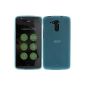 Original Phone Castle Cover Silicone Gel Case in turquoise blue Silicon Case Cover Acer Liquid E700 Trio (Electronics)